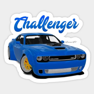 Challenger Drift Blue Front Sticker